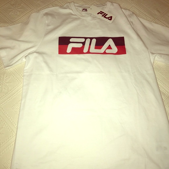 FILA White T-Shirt - Size Medium - Picture 1 of 2